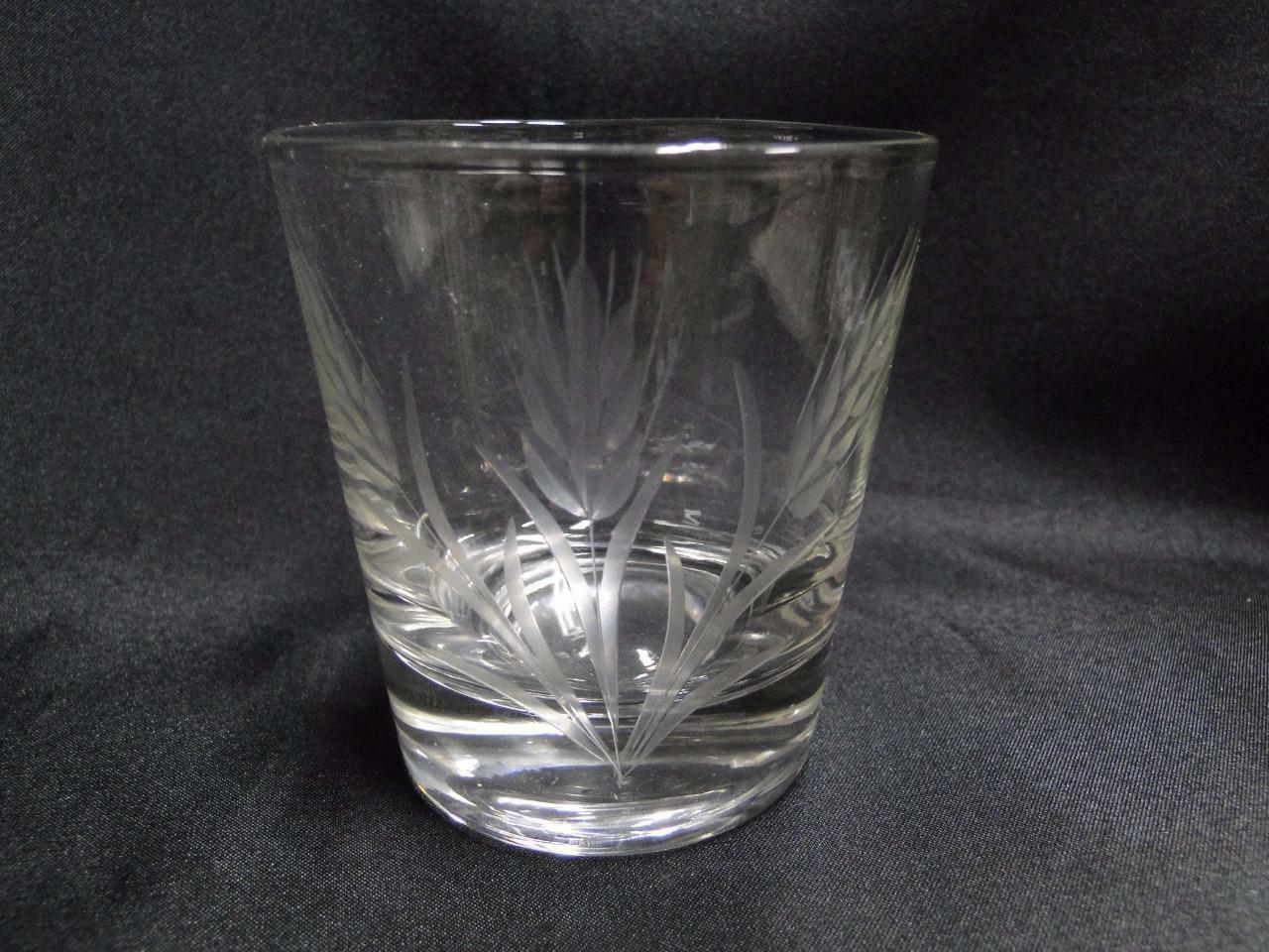 Clear w/ Gray Cut Wheat: Tumbler (s) 3 1/4" -- CR#077