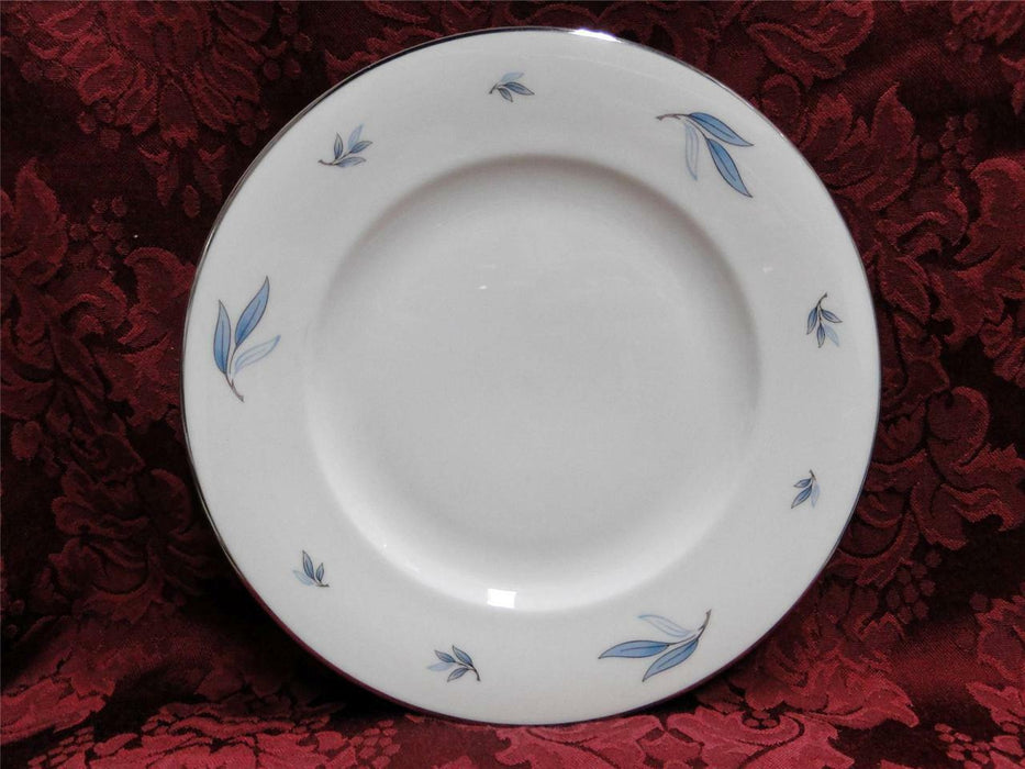 Syracuse Celeste, Blue Leaves on Rim, Platinum: Salad Plate (s), 8"