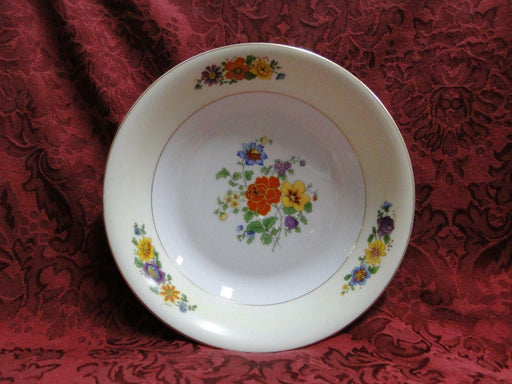 Thun Thu71 Floral Rim & Center, Cream Band: Rim Soup Bowl (s), 7 3/4" x 1 5/8"