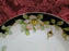 Noritake Nippon Pink / White Flowers, Black Edge: Cake Plate & 6 Plate Set