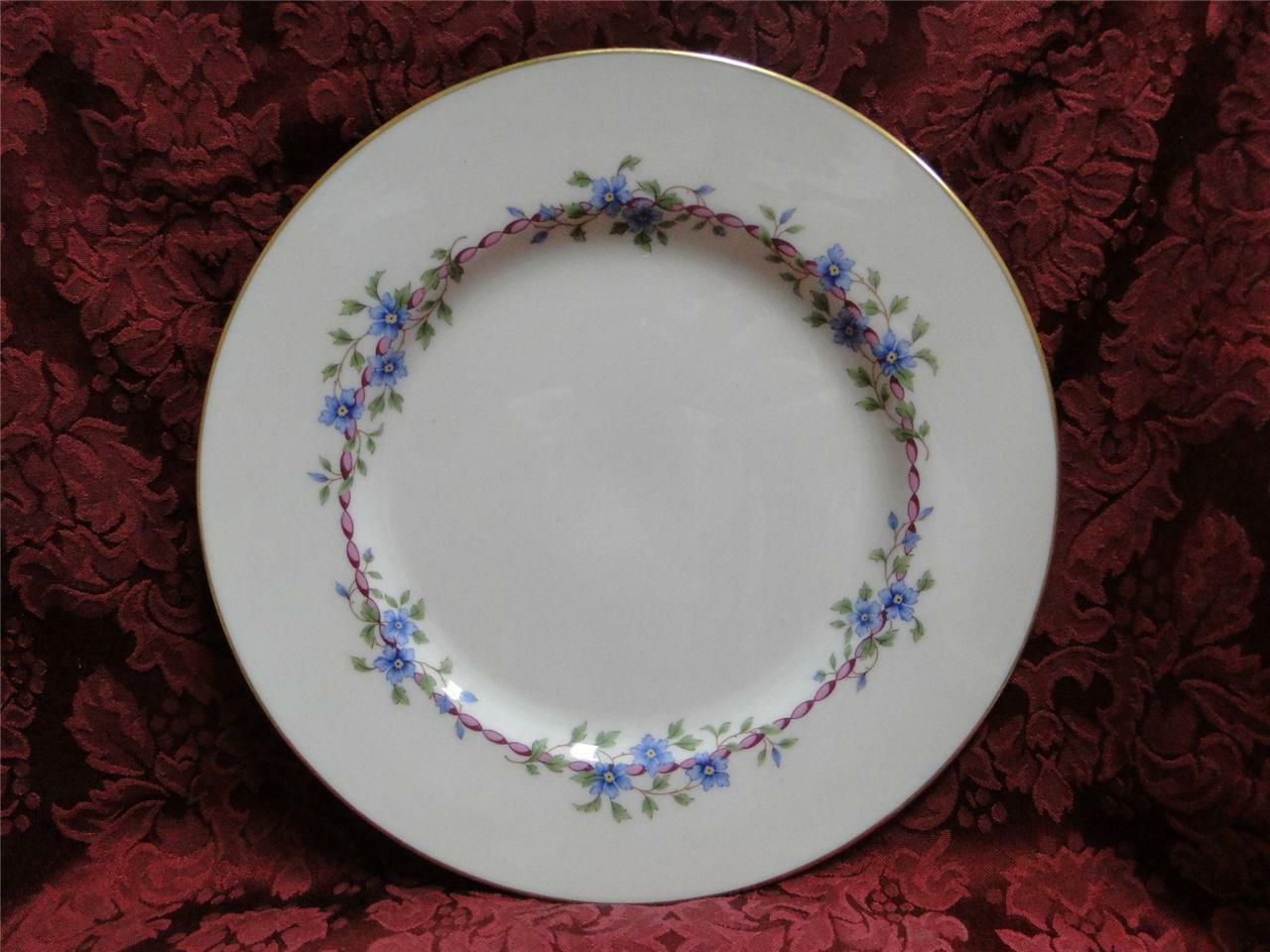 Lenox Belvidere, Blue Flowers, Pink Ribbon: Dinner Plate (s), 10 1/2"