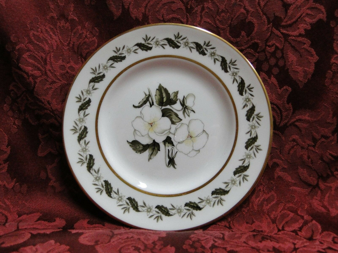 Royal Worcester Bernina, White & Yellow Flowers: Bread Plate (s), 6 1/8"