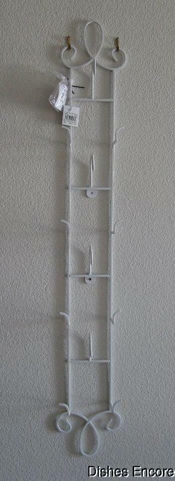 Tripar Augusta Vertical Antique White Display Rack for 4 Cup & Saucer Sets, 36"