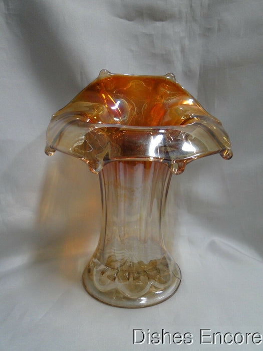 Marigold Jack In The Pulpit Carnival Glass Vase, 8 1/4" MG#174