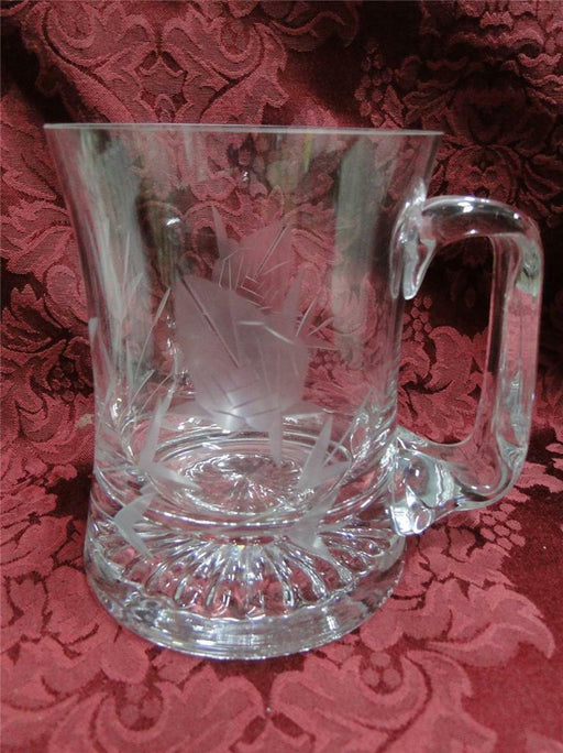 Failte Crystal Ireland Cut Flower Design: Beer Mug (s), 5" Tall