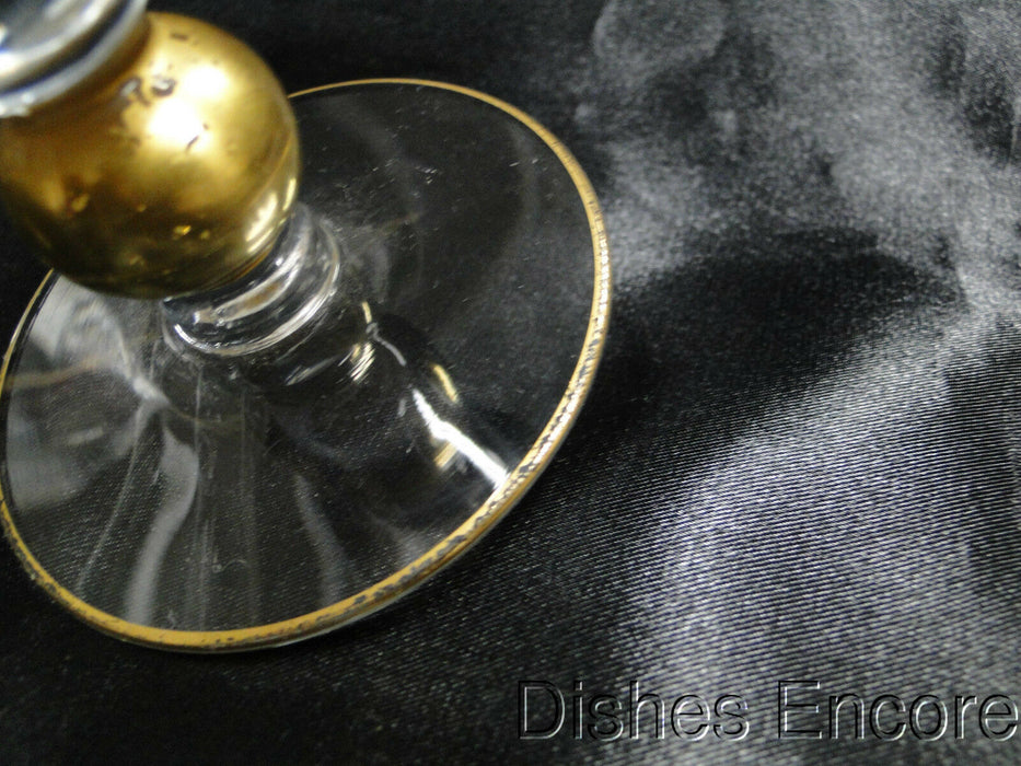 Gold Ball Stem, Gold Trim, "V" Shape: Iced Tea (s), 7 1/4" -- CR#084