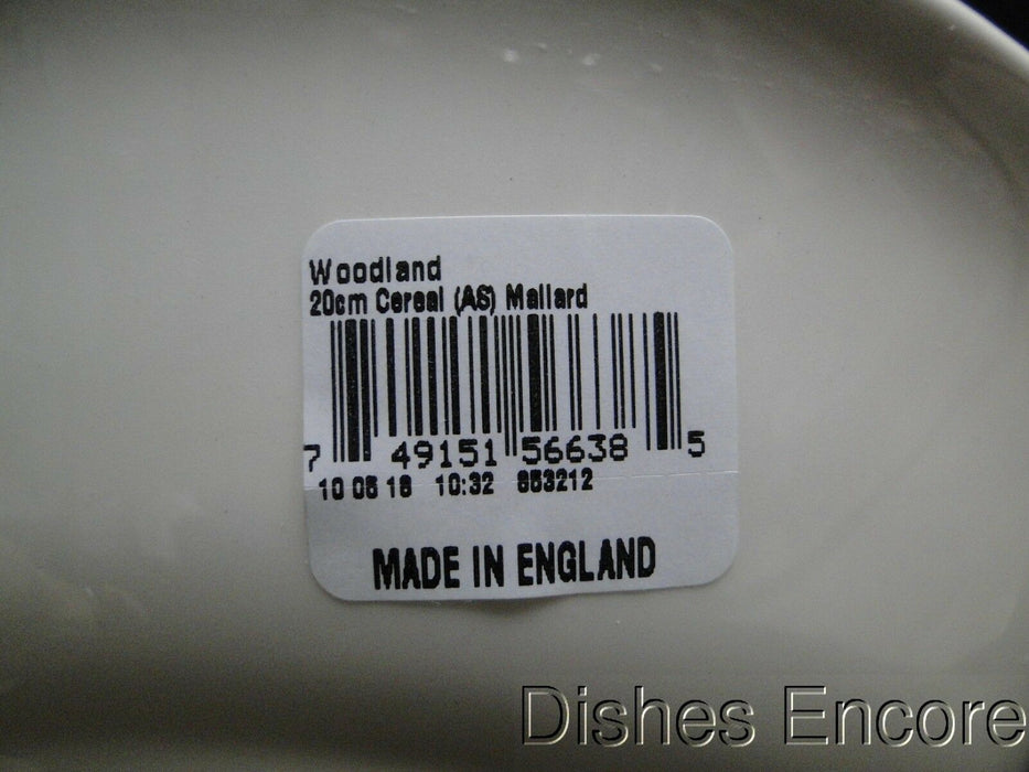 Spode Woodland Mallard Duck, England: NEW Ascot Cereal / Soup Bowl, 8", Box