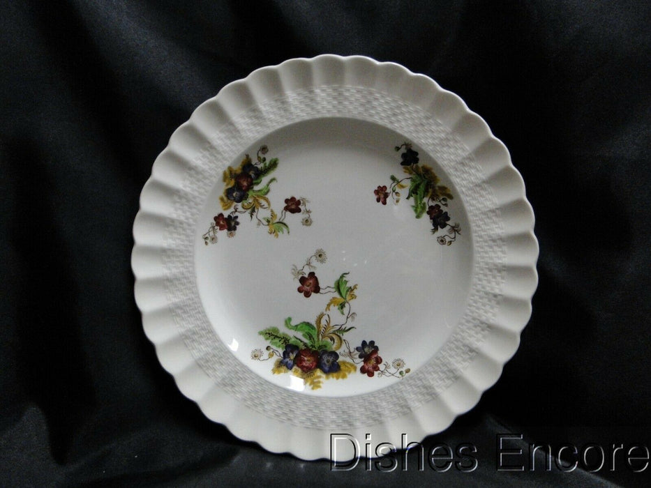 Spode Wicker Lane, Basket Weave, Florals: Dinner Plate, 10 1/2", Chip on Edge