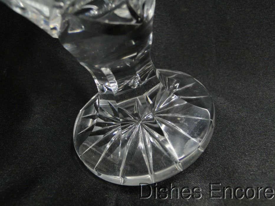 Clear w/ Cut Design: Hurricane Lamp Base, No Globe, 6", As Is  -- MG#111