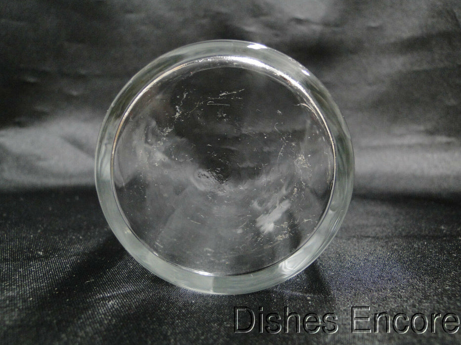 Clear w/ Gray Cut Flowers & Leaves, Optic: Flat Tumbler (s), 5 1/4" -- CR#089