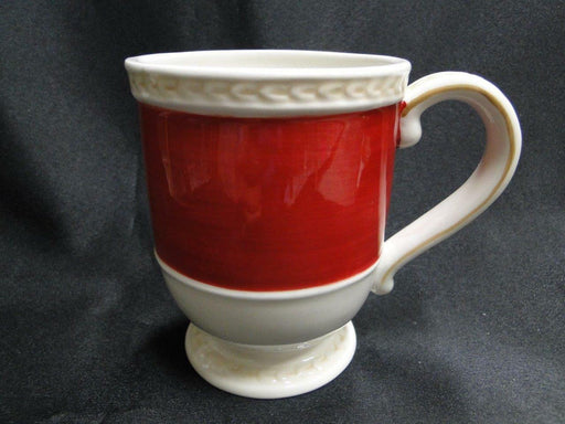 Fitz & Floyd Town and Country, Red Band: Mug (s), 4 1/2" Tall