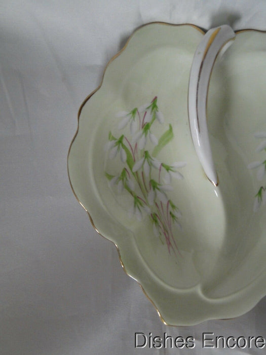 Royal Albert Laurentian Snowdrop, Pale Green, White Flowers: Two Part Relish, 7"