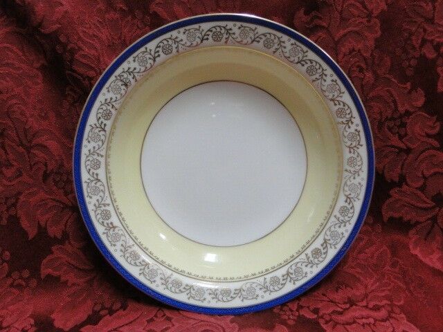 Shimokata Thin Blue Band, Gold Scrolls, Smooth: Fruit Bowl (s), 5 3/8"