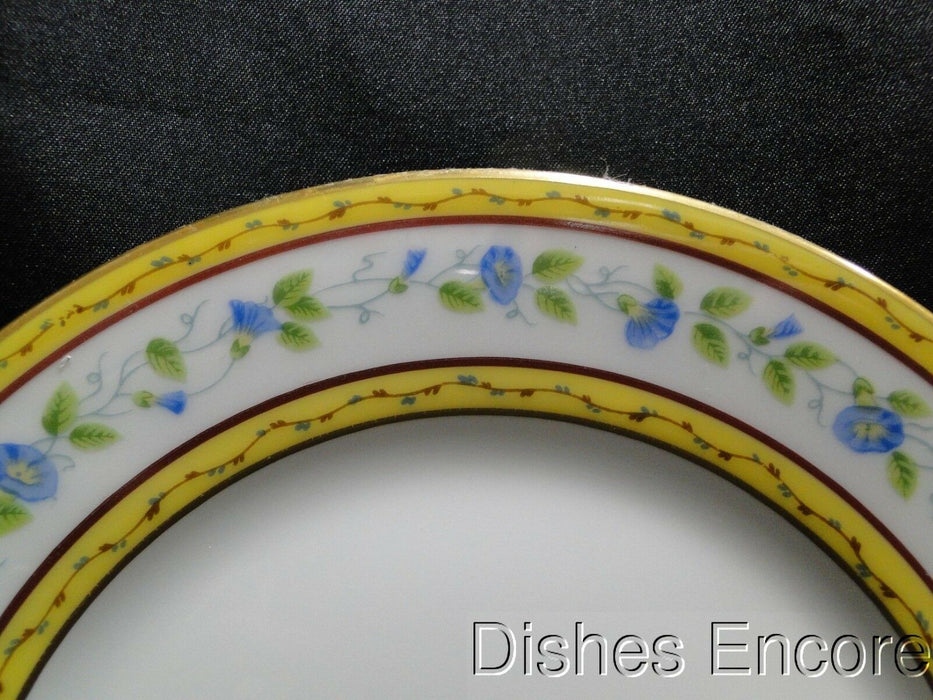 Raynaud Ceralene Morning Glory Ring, Yellow Bands: Salad Plate, 7 5/8"