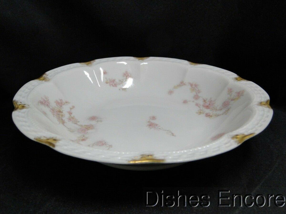 Haviland (Limoges) Schleiger 247d, Pale Pink Flowers: Soup Bowl (s), 7 3/8"