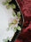 Noritake Nippon Pink / White Flowers, Black Edge: Cake Plate & 6 Plate Set