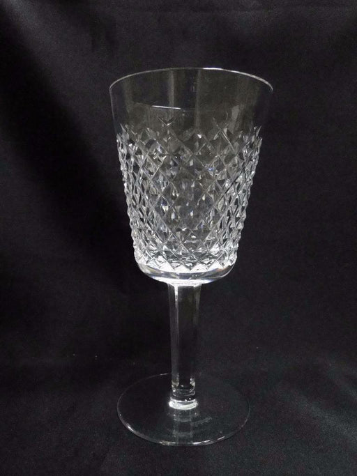 Waterford Crystal Alana, Cut Cross Hatch Water or Wine Goblet, 6 7/8"