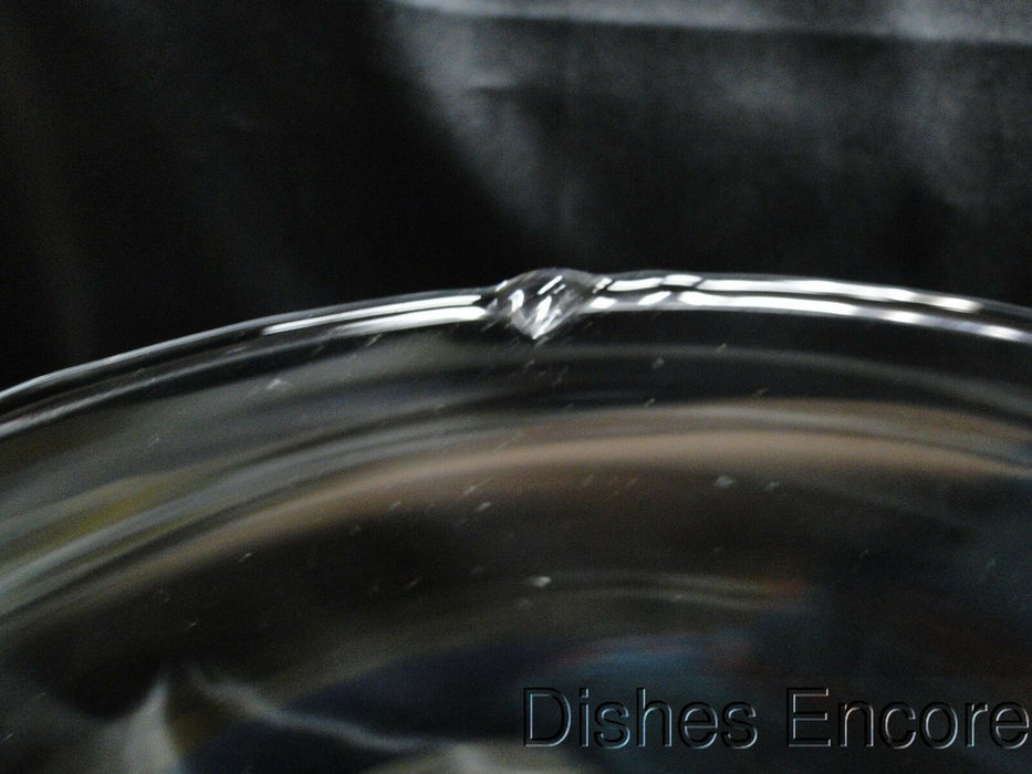 Clear w/ Smooth Body, Ball Stem: Vase (s), 13" Tall, Flaw on Edge -- MG#139