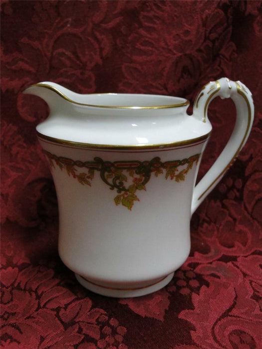 Haviland (Limoges) Schleiger 290, Green Chain: Creamer / Cream Pitcher