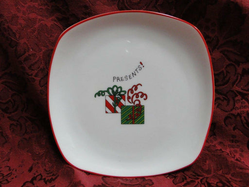 Fitz & Floyd Essentials Merry Christmas: Presents! Square Plate, 6 3/4"