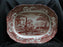 Spode Italian, Cranberry / Red Scene: NEW Oval Platter, 14", Box