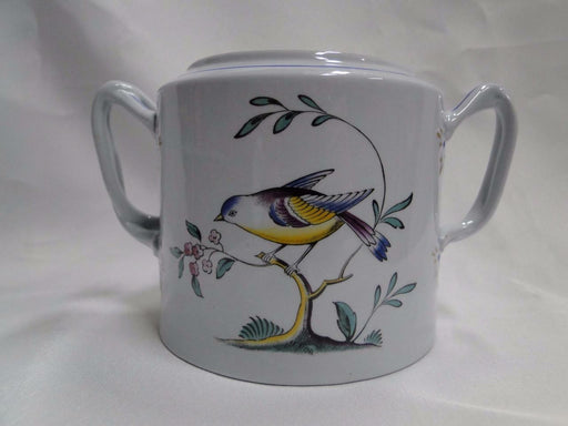 Spode Queen's Bird, Multicolored Bird on Gray: Sugar Bowl Only, No Lid, 3 1/4"