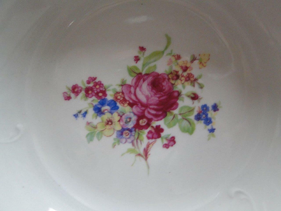 Wawel WAV11, Floral Sprays, Embossed: Round Serving Bowl, 9 x 2 1/2" Tall