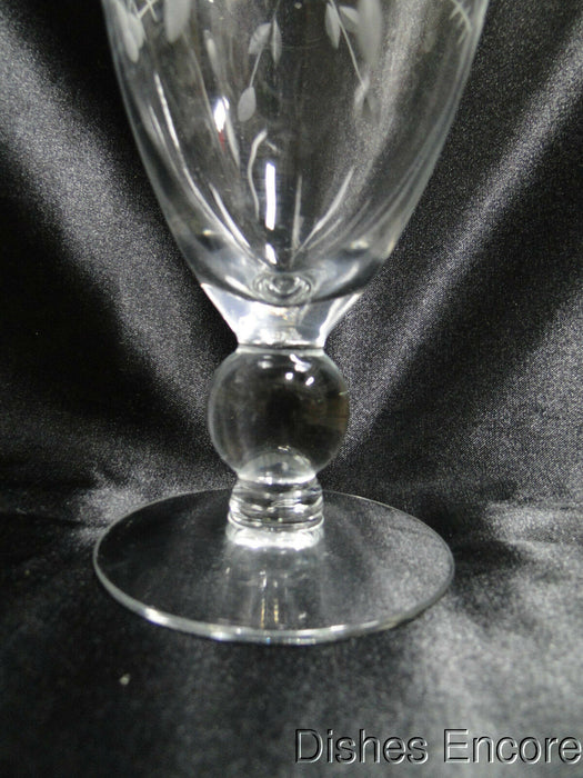 Clear w/ Etched Floral, Ball Stem: Iced Tea (s), 6 5/8" Tall - CR#031