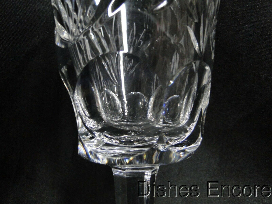 Waterford Crystal Ashling Cut Fans & Panels Water or Wine Goblet 7" Tall, Flaw