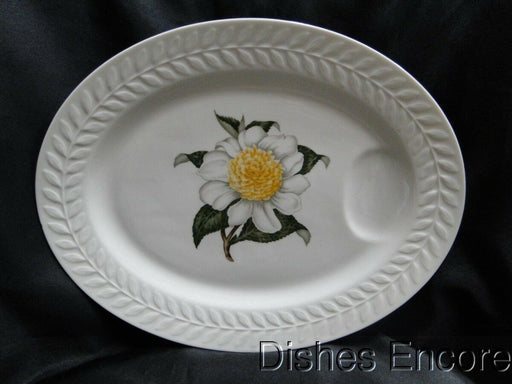 Haviland (New York) Camellia, White Flower w/ Yellow: Platter, 13 7/8" x 11"