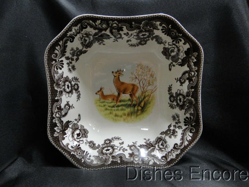 Spode Woodland Deer: NEW Square Serving / Salad Bowl, 9 1/2", Box