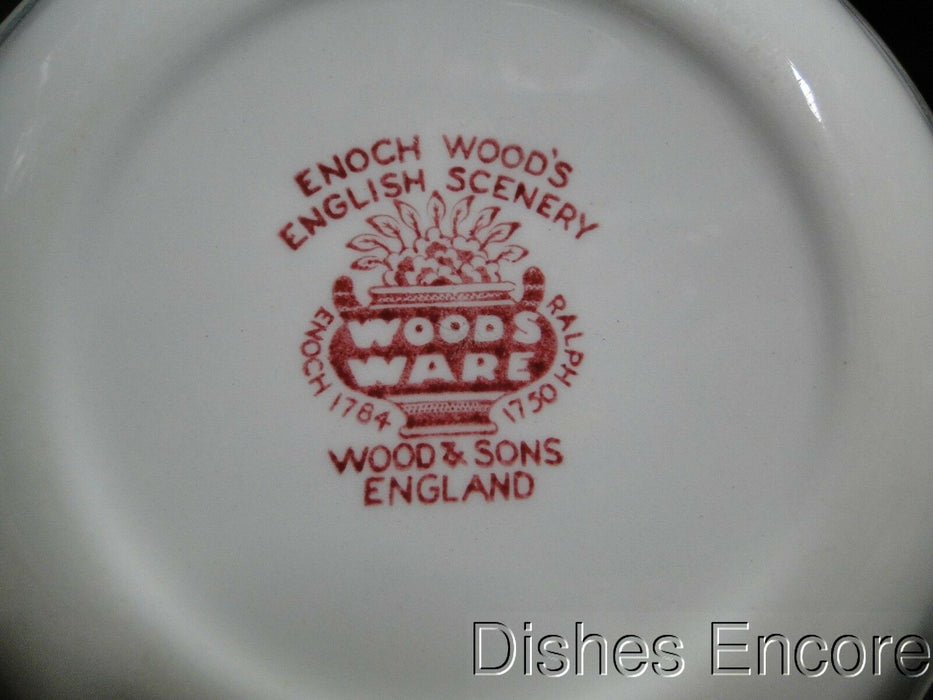 Wood & Sons English Scenery Pink, Scene, Smooth: Coupe Cereal Bowl (s), 6 1/2"