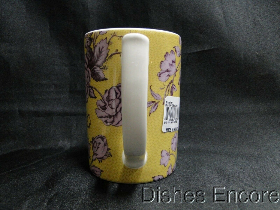 Spode Kingsley, Florals & Bird on Ochre, England: NEW Mug (s), 4 1/4", 12 oz