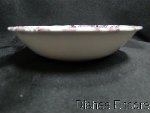 Spode Kingsley, Plum Florals on White, England: NEW Cereal Bowl, 7 1/4" x 1 3/4"