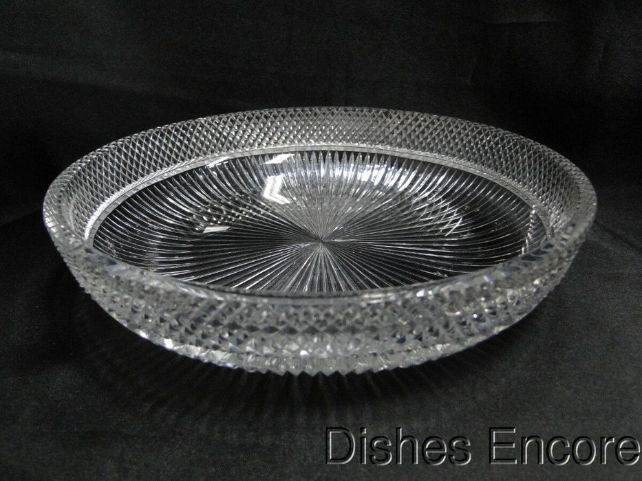 Libbey Cut Glass Shallow Bowl w/ Rays, 7 7/8" x 1 5/8", As Is