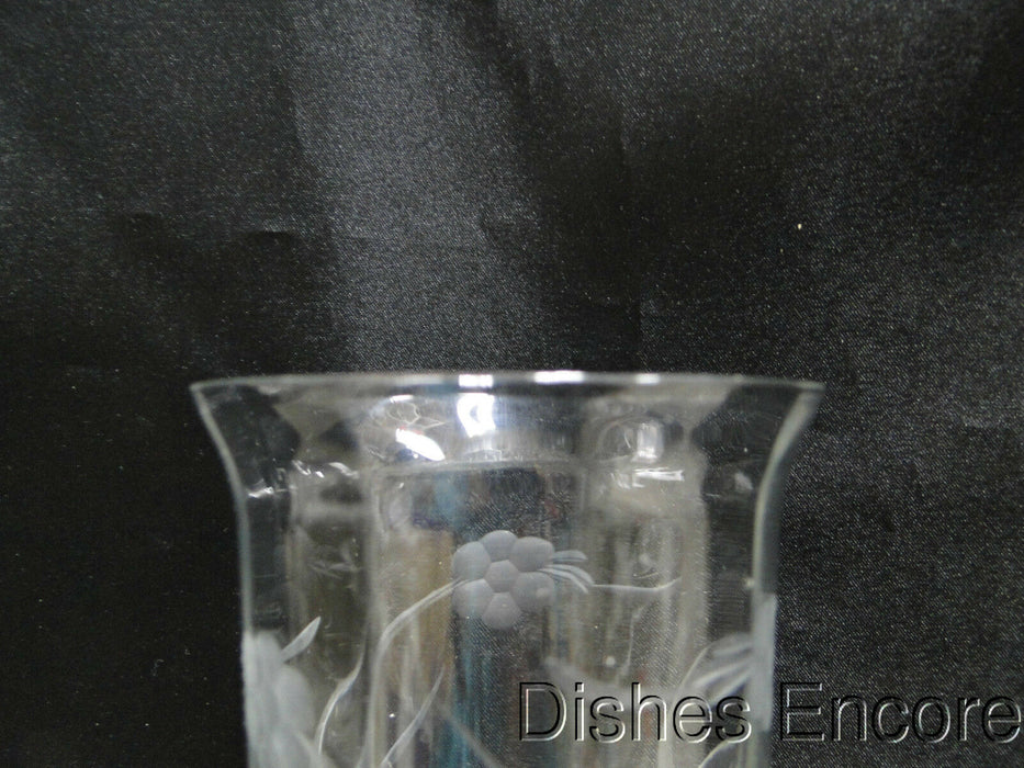 Clear w/ Gray Cut Flowers & Leaves, Optic: Flat Tumbler (s), 5 1/4" -- CR#089