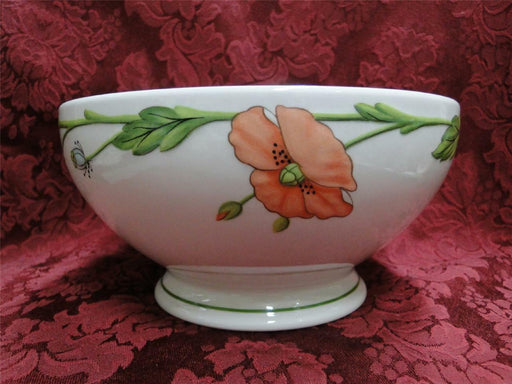 Villeroy & Boch Amapola, Blue & Orange Flowers: Round Serving Bowl (s), 7 1/2"