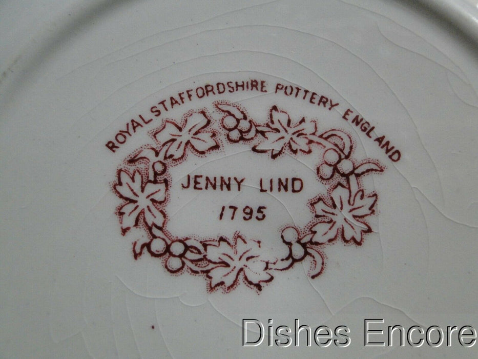 Royal Staffordshire Jenny Lind Pink, Scene: Coupe Soup Bowl, 7 3/4", As Is
