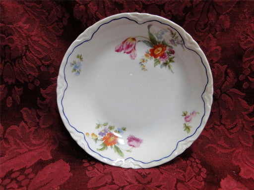 Krautheim/Franconia FR115, Floral w/ Blue Trim: Fruit Bowl (s), 5 1/8"