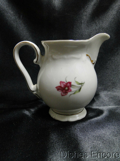 Winterling 84: Embossed Scrolls, Pink Flowers: Creamer / Cream Pitcher 4", As Is