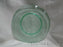Vaseline Glass, Green, Ridged Border: Luncheon Plate (s), 8", CR#109