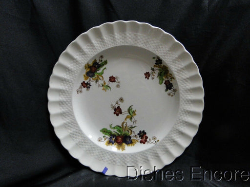 Spode Wicker Lane, Basket Weave, Florals: Dinner Plate, 10 1/2", Rough Edge