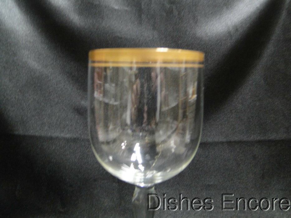 Double Gold Trim Gold Trim: Water or Wine Goblet, 7 7/8" Tall -- CR#093