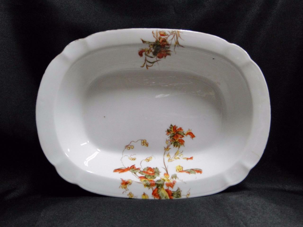 Schwalb Brothers (BSM), Coral Flowers: Oval Serving Bowl 9 7/8" As Is, Design #1