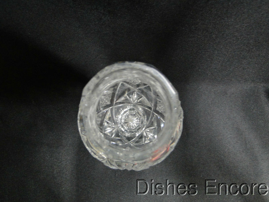Clear w/ Cut Design: Hurricane Lamp Base, No Globe, 6", As Is  -- MG#111