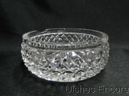 Clear w/ Cut Crosshatch Design: Two Slot Ashtray, As Is  -- MG#114