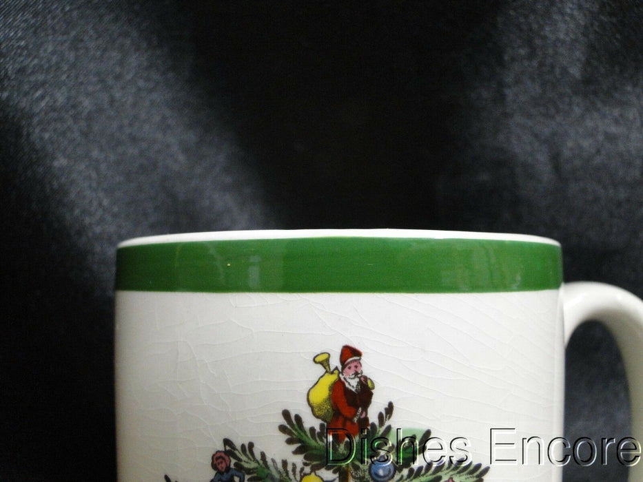 Spode Christmas Tree, Green Trim, England: Mug (s), 3 1/4" Tall, Crazing