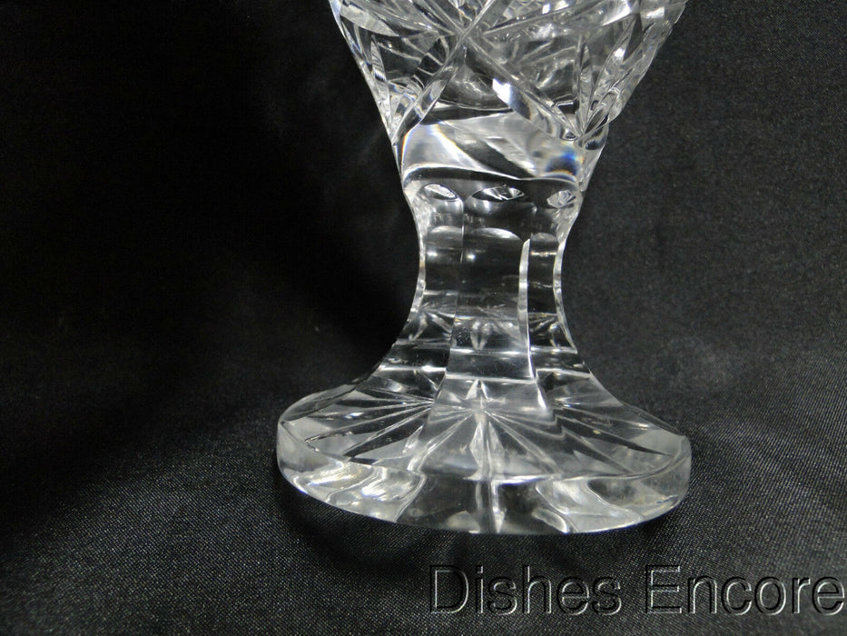 Clear w/ Cut Design: Hurricane Lamp Base, No Globe, 6", As Is  -- MG#111