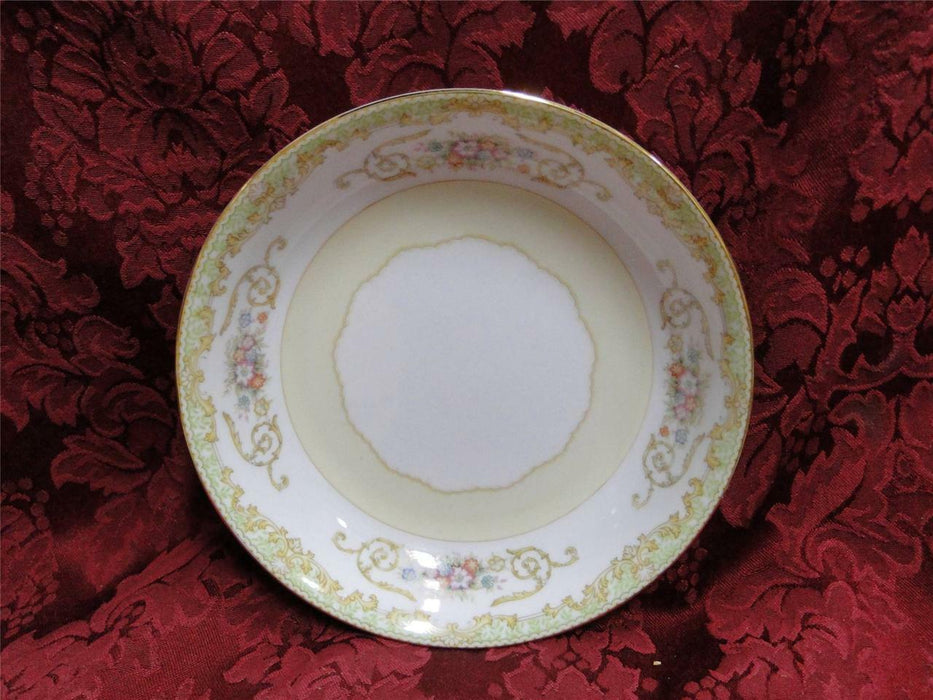 Noritake Green Edge, Swirls & Flowers on White: Coupe Soup Bowl (s), 7 1/4"