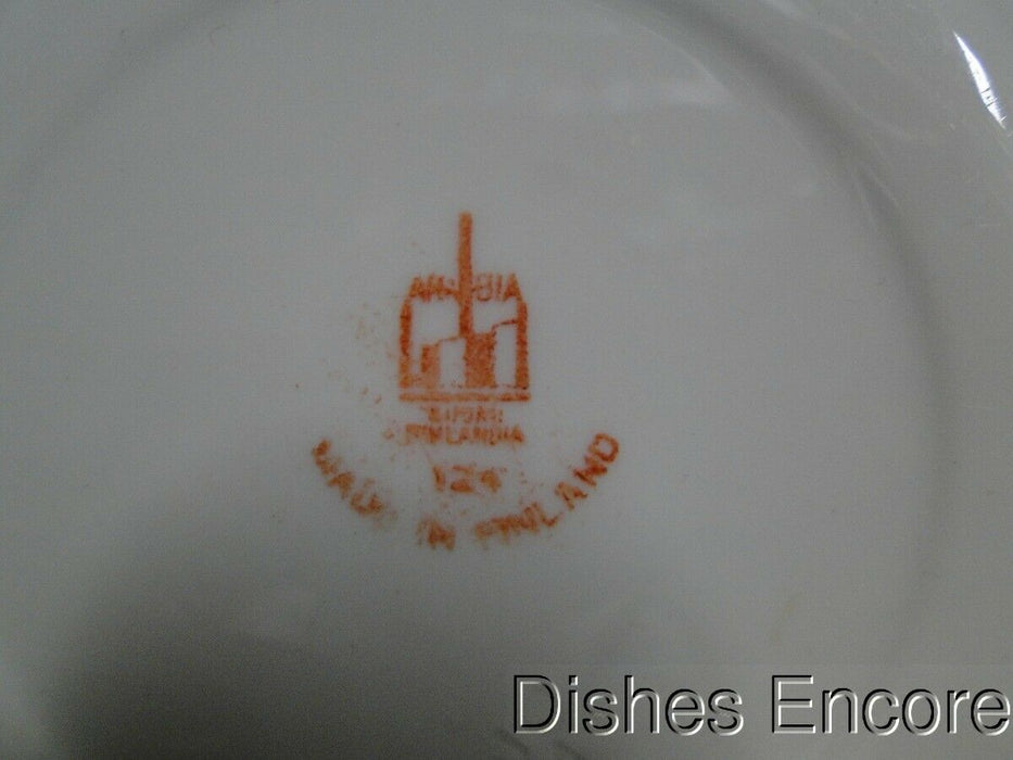 Arabia of Finland, Ivory w/ Pink Daisies, Gold Trim: Bread Plate (s), As Is